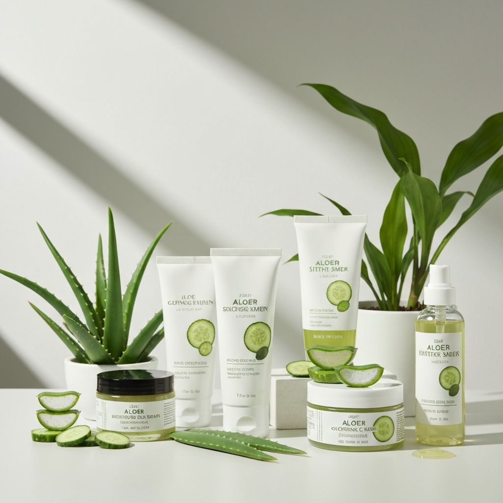 Natural skincare routine with botanical ingredients