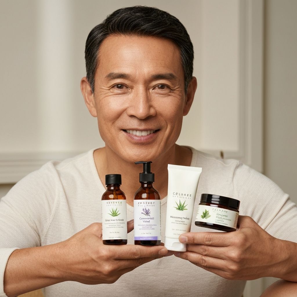 Natural skincare routine with botanical ingredients